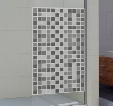 Adesivo per box doccia a motivi mosaico - TenStickers