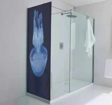 Adesivo per box doccia arte acquatica delle meduse - TenStickers
