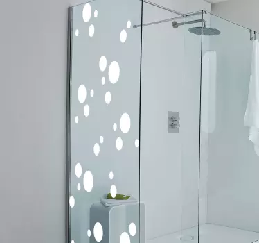 Adesivo per box doccia creazione motivo bolle - TenStickers