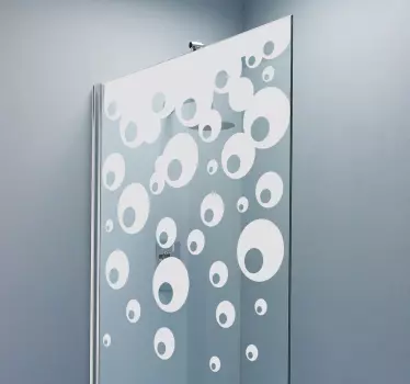 Adesivo per box doccia design a bolle - TenStickers