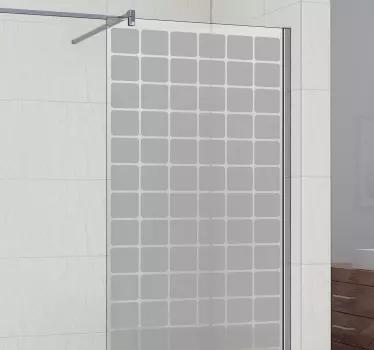 Adesivo per box doccia design a motivi quadrati - TenStickers