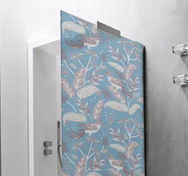 Adesivo per box doccia design ispirato alla natura - TenStickers