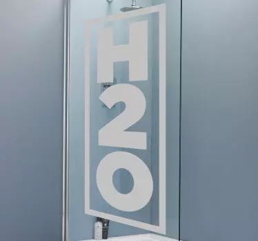Adesivo per box doccia display h2o - TenStickers