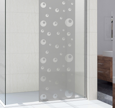 Adesivo per box doccia disposizione circolare - TenStickers