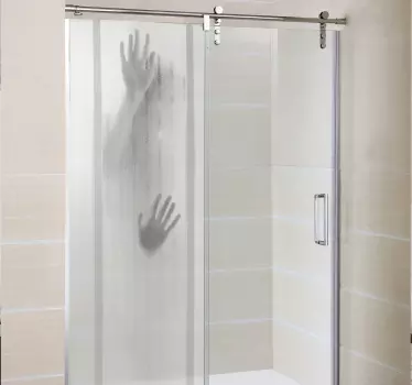 Adesivo per doccia con sagoma inquietante - TenStickers