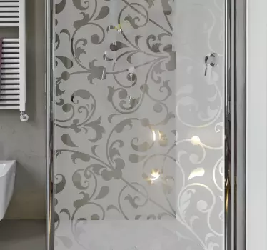 Adesivo box doccia foglia ornamentale paisley - TenStickers