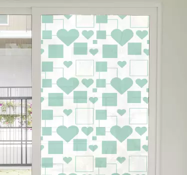 Adesivo per box doccia forme a cuore - TenStickers