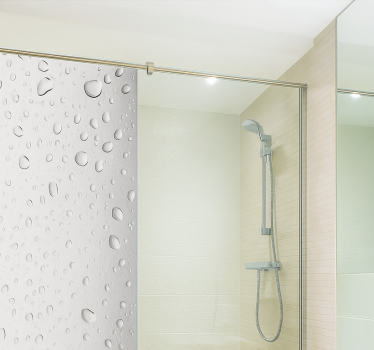 Adesivo per box doccia gocce d'acqua grigia - TenStickers