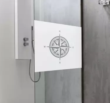 Adesivo per box doccia indicatore di direzione - TenStickers