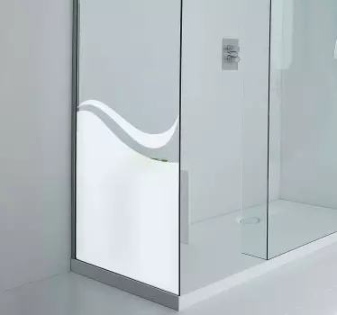 Adesivo per box doccia motivo curvo elegante - TenStickers