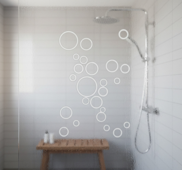 Adesivo per box doccia orbs astratti fluttuanti - TenStickers