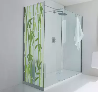Adesivo per box doccia schermo doccia bamboo - TenStickers