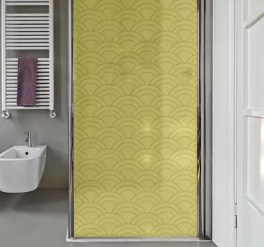 Adesivo per box doccia stile a onde - TenStickers