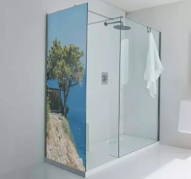 Adesivo per box doccia vista oceano panoramica - TenStickers
