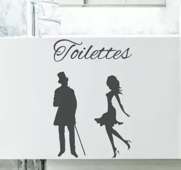 Adesivo per box doccia Wc sagome uomo e donna - TenStickers