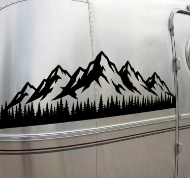 Adesivo per camper decorazione montagna avventurosa - TenStickers