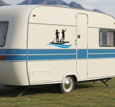 Adesivo per camper duo di paddleboarding attivo - TenStickers