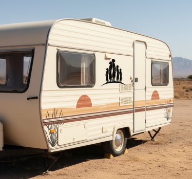 Adesivo per camper famiglia di suricati curiosi - TenStickers