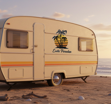 Adesivo per camper tramonto paradisiaco esotico - TenStickers