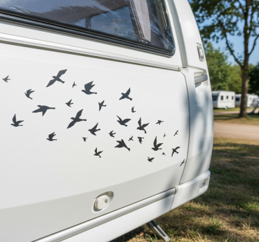 Adesivo per camper uccelli in volo in branco - TenStickers