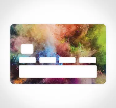 Adesivo per carta di credito Schizzi multicolori screziati - TenStickers