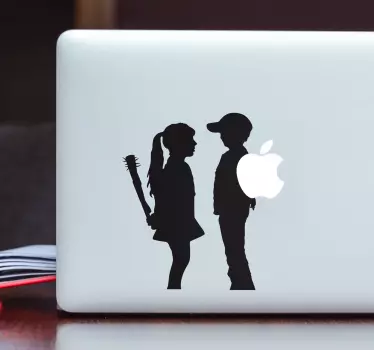 Adesivo per computer Banksy bambino e bambina - TenStickers