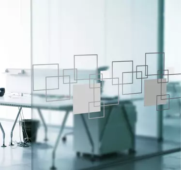 Adesivo per vetri geometrico per ufficio - TenStickers