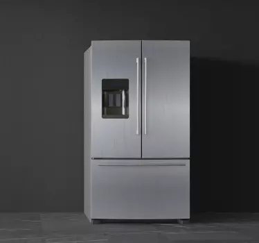 Adesivo frigo texture in acciaio - TenStickers