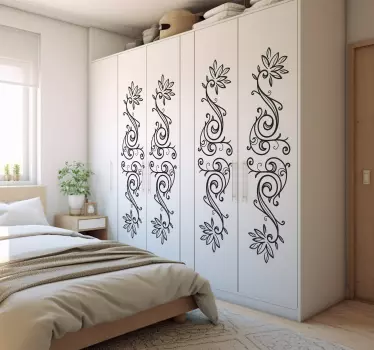 Carta adesiva per mobile greca ornamentale floreale - TenStickers