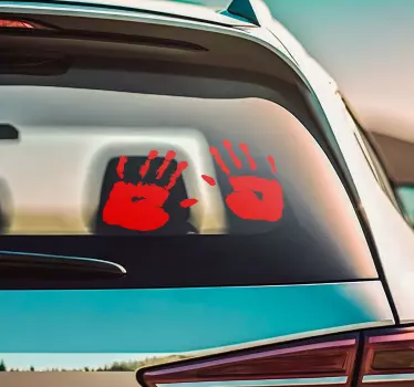 Adesivo per halloween con mani insanguinate - TenStickers