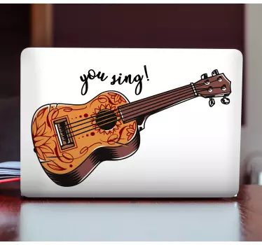 Adesivo per laptop arte di ukulele colorata - TenStickers