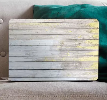 Adesivo per laptop finitura legno rustico - TenStickers
