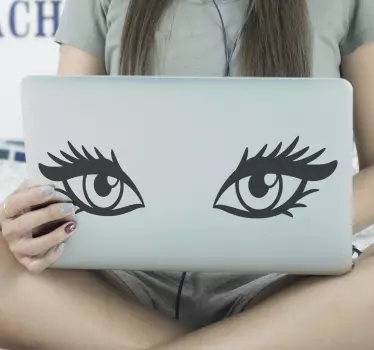 Adesivo per laptop grafica occhio stilizzato - TenStickers