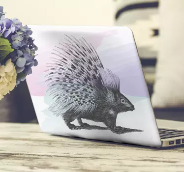 Adesivo per laptop illustrazione animale del porcospino - TenStickers