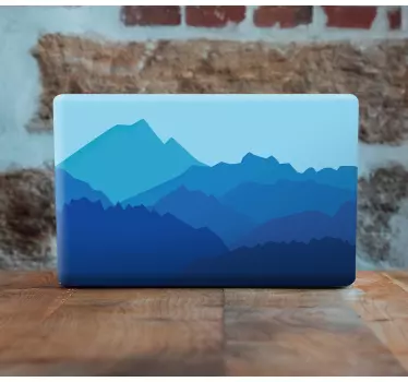 Adesivo per laptop illustrazione paesaggio montano - TenStickers