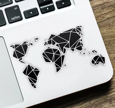 Adesivo per pc mappa mondo keybord - TenStickers