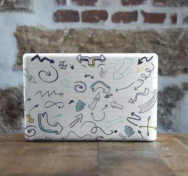 Adesivo per laptop motivi di linee astratte - TenStickers