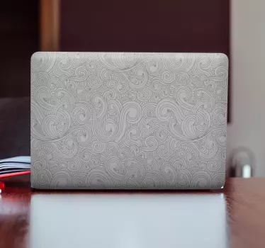 Adesivo per laptop motivo a linee vorticose - TenStickers