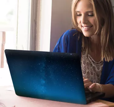 Adesivo per computer con galassia - TenStickers