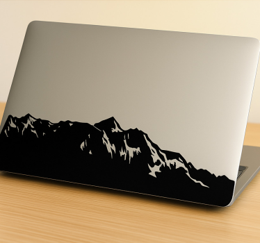 Adesivo per laptop picco di montagna - TenStickers