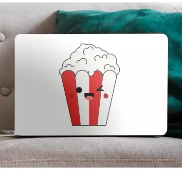 Adesivo per laptop secchiello di popcorn carino - TenStickers