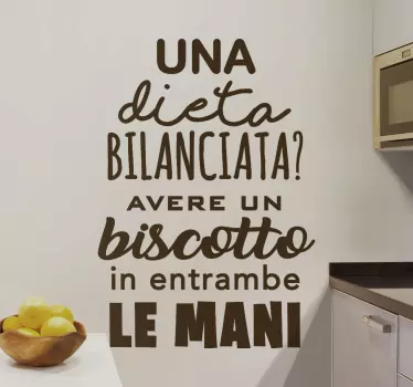 Adesivo per mobile Citazione divertente biscotti amorevoli - TenStickers