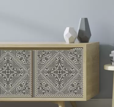 Adesivo per mobile Ornamento in stile zentangle - TenStickers
