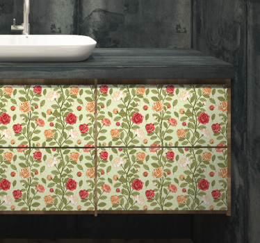 Adesivo per mobile Set di rose vintage - TenStickers