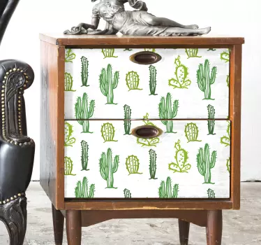 Sticker adesivo per mobili con cactus - TenStickers