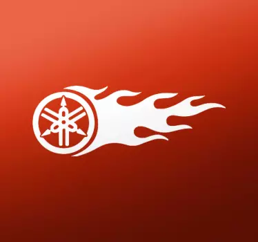 Adesivo per moto Design yamaha con fiamma - TenStickers