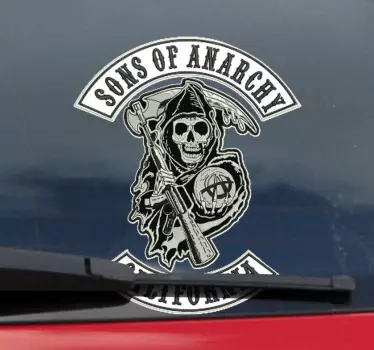 Adesivo per moto Figlio di anarchie tema bici - TenStickers