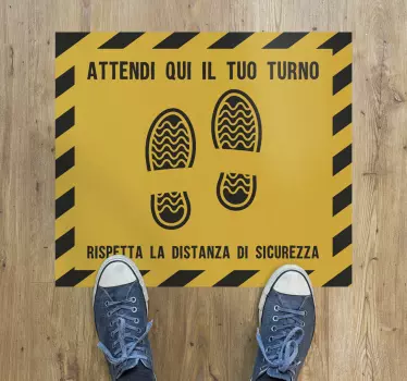Adesivo per pavimento assistere al turno - TenStickers