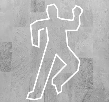 Adesivo per pavimento scena del crimine - TenStickers
