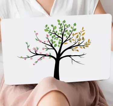 Adesivo per pc albero stagioni - TenStickers